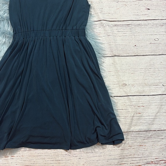 Of Mercer Teal Park Place Swing Mini Dress - Picture 8 of 10